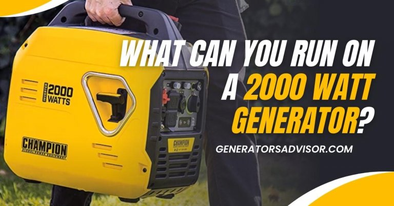 What can a 2000 watt generator run