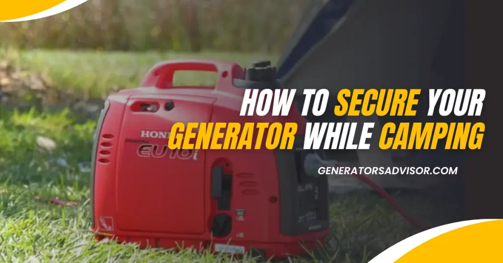 How to Secure Your Generator While Camping